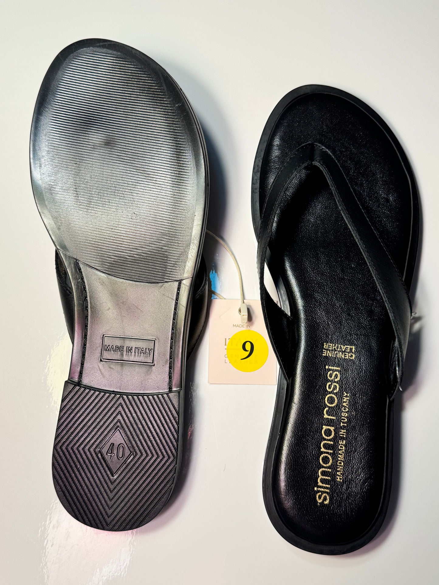 NEW!!  Women Leather Flip-Flop Size 9