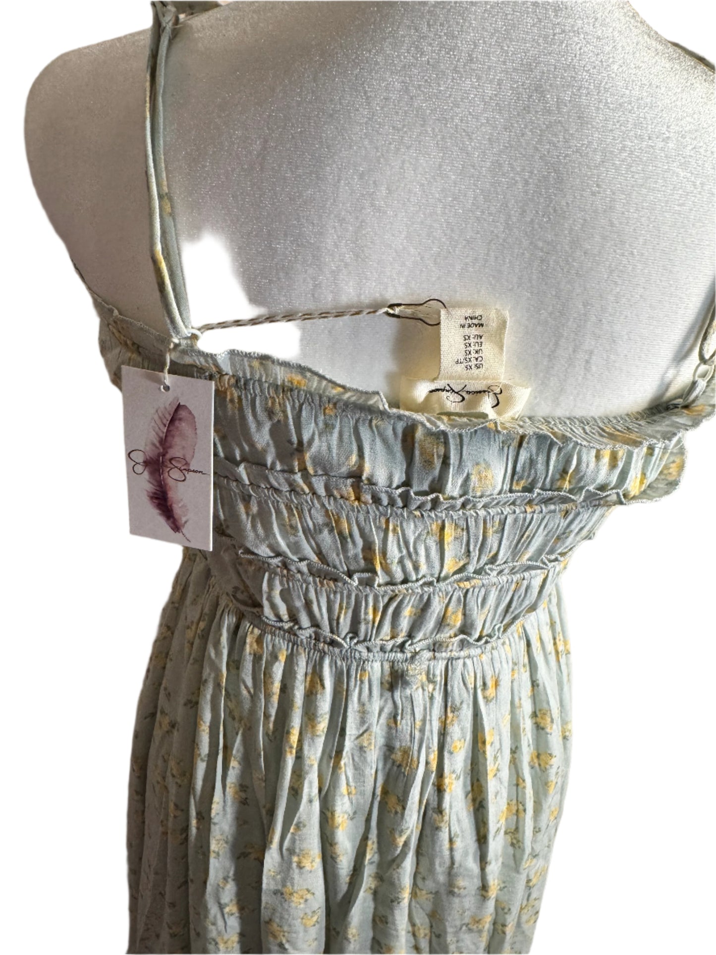 NEW!! Jessica Simpson Women Flare Sleeveless Maxi Cotton Dress (L)