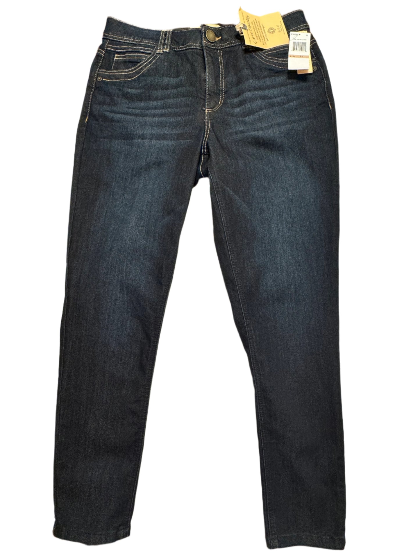 NEW!! Authentic Women Mid Rise Ankle Length Jeans Size (12)