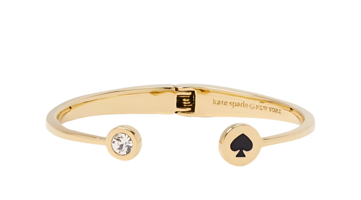 NEW!! Kate Spade Gold Plated Bangle (Black heart Design)