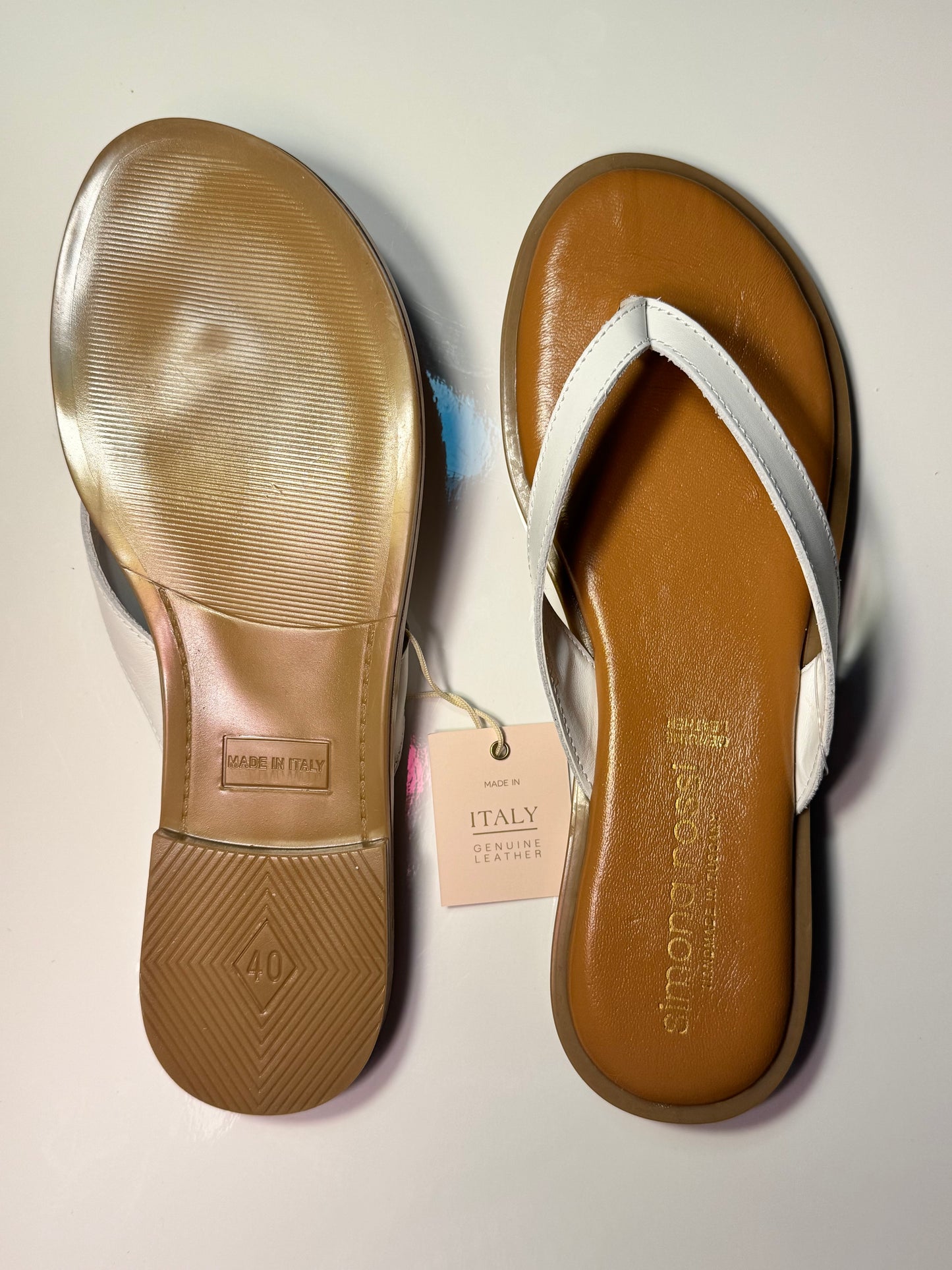 NEW!!  Women Leather Flip-Flop Size 9