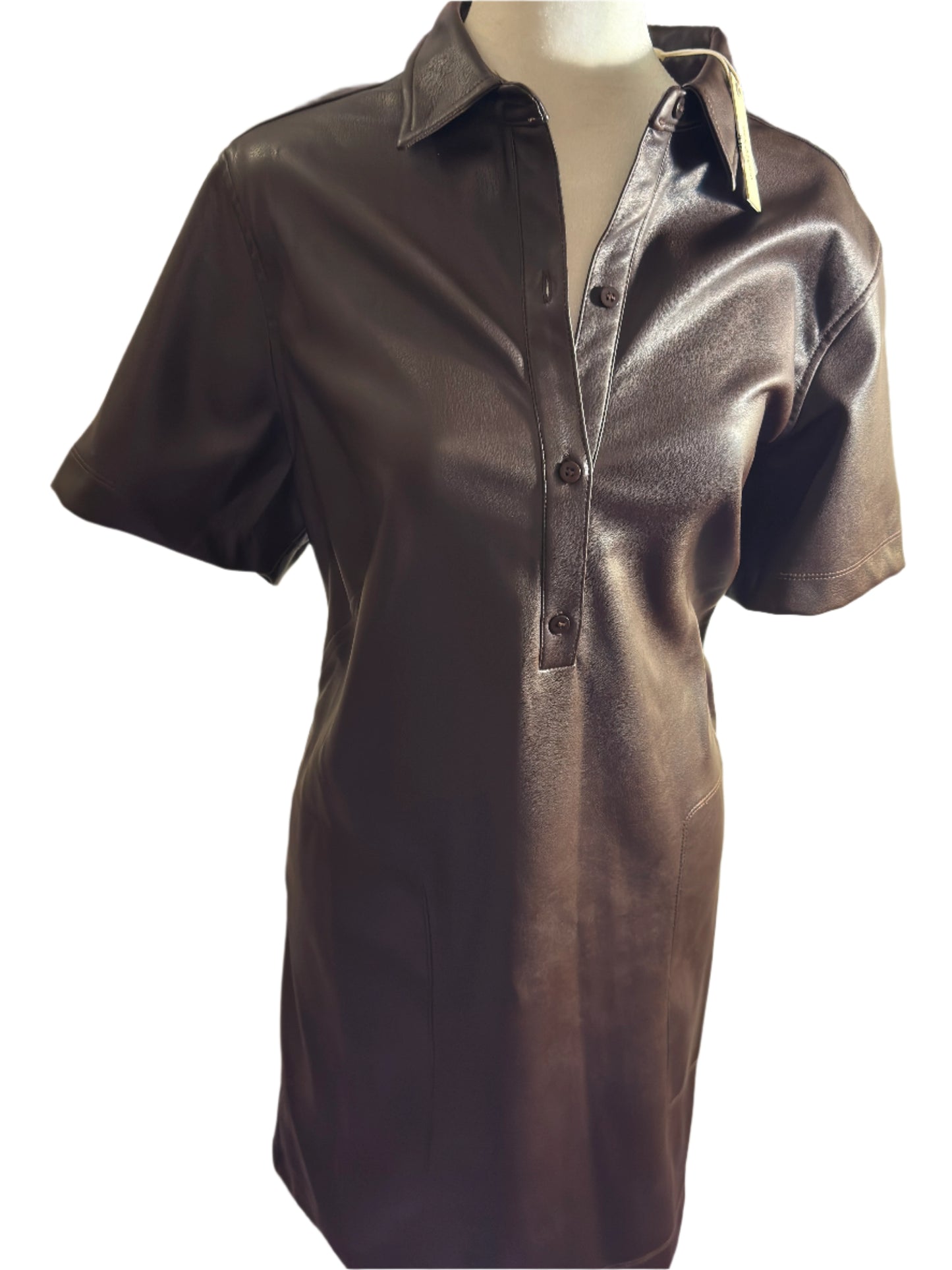 NEW!! Women Faux Leather Dress XL