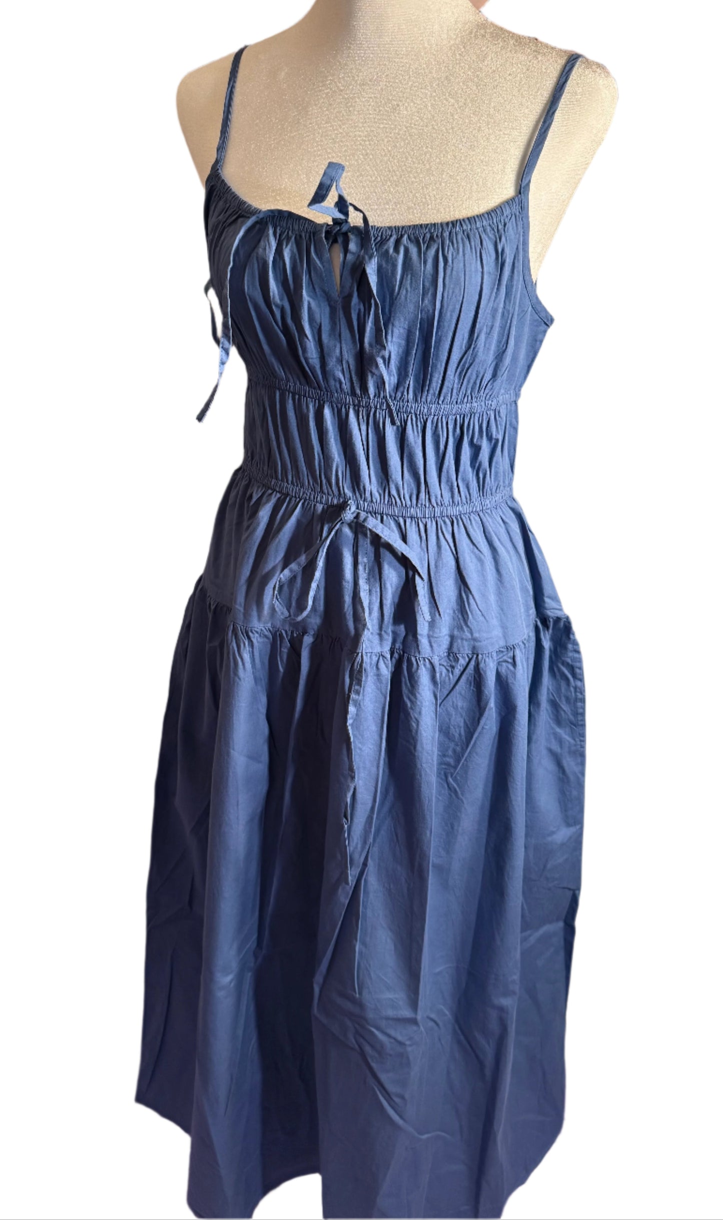 NEW!! Women Flare Sleeveless Maxi Dress (L)