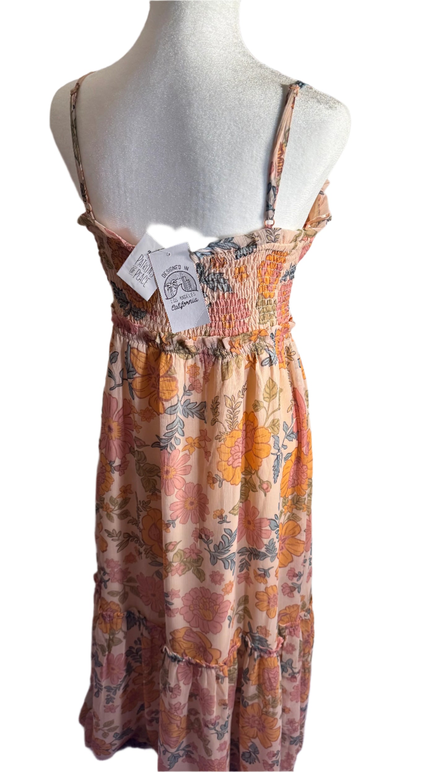 NEW!! Women Flare Sleeveless Maxi Dress (L)