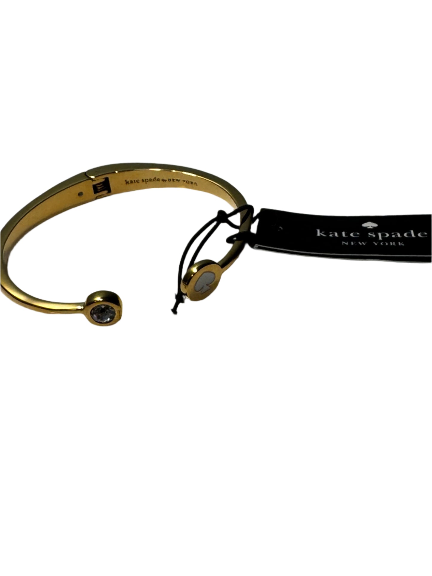 NEW!! Kate Spade Gold Plated Bangle ( White heart design)